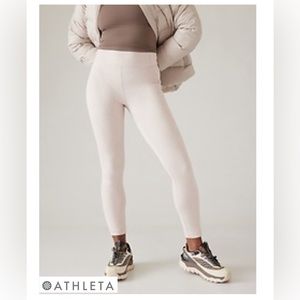 Athleta Delancey Skyline tight leggings, size small, cream texture, like new